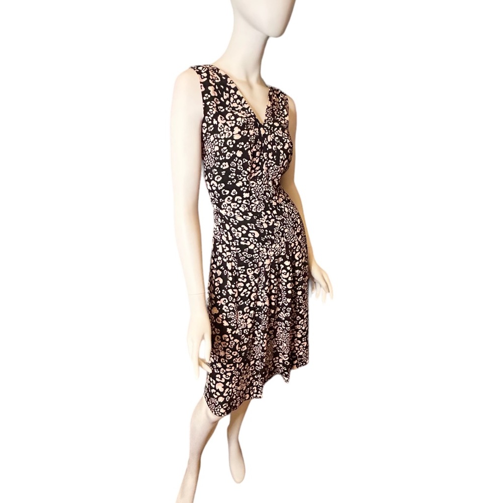 NWT Talbots 10 Pink Leopard Print Sleeveless Dress